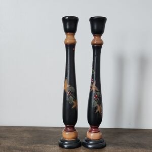 Hand Painted Christmas Candle Holders